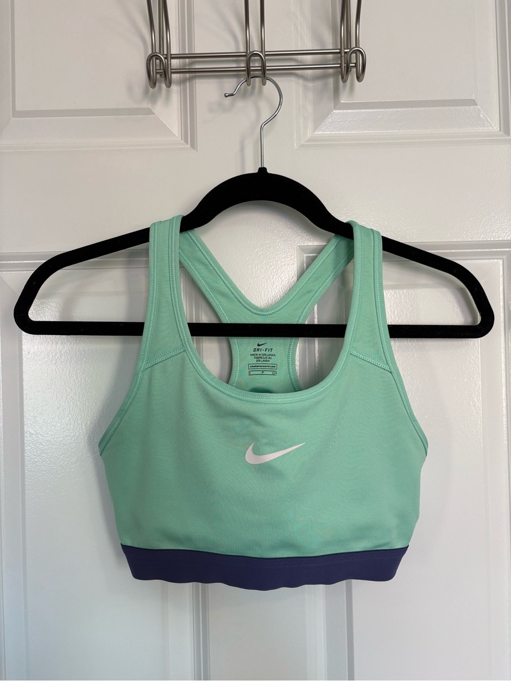 Nike Mint Green Sports Bra with Contrast Band